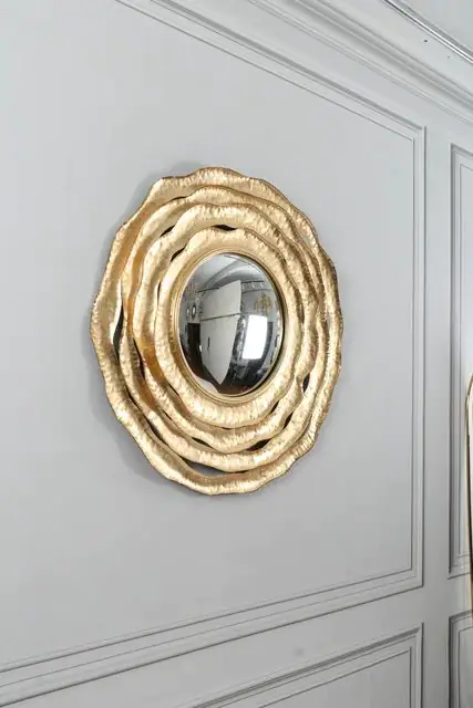 Windsor Luxurious Gold Circular Metal Frame Wall Mirror – A Modern Decor Masterpiece - Image 4