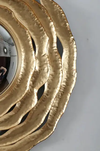 Windsor Luxurious Gold Circular Metal Frame Wall Mirror – A Modern Decor Masterpiece - Image 2