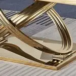 Luxurious Marble Top Coffee Table with Stainless Steel Base - Elegant Modern Design for Stylish Homes - Image 7