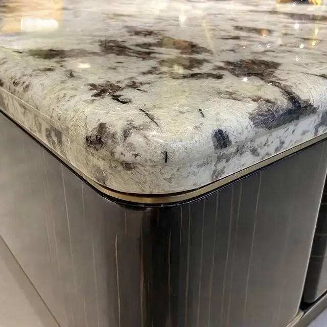 Tauras Luxxe Modern Italian Marble Top and Gold Finish Coffee Table - Image 5