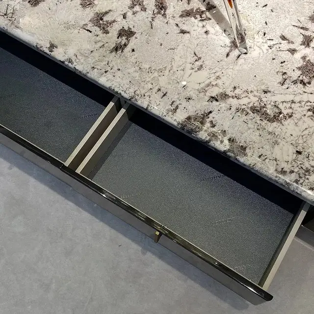 Tauras Luxxe Modern Italian Marble Top and Gold Finish Coffee Table - Image 3