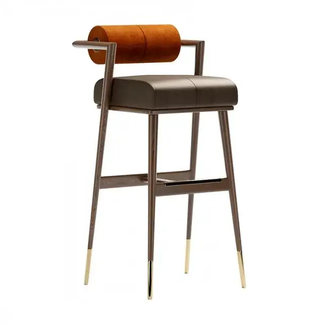 Harbor Sheesham Wood Bar Chair | Bar Stool | Cafe Designer Chair - Image 6