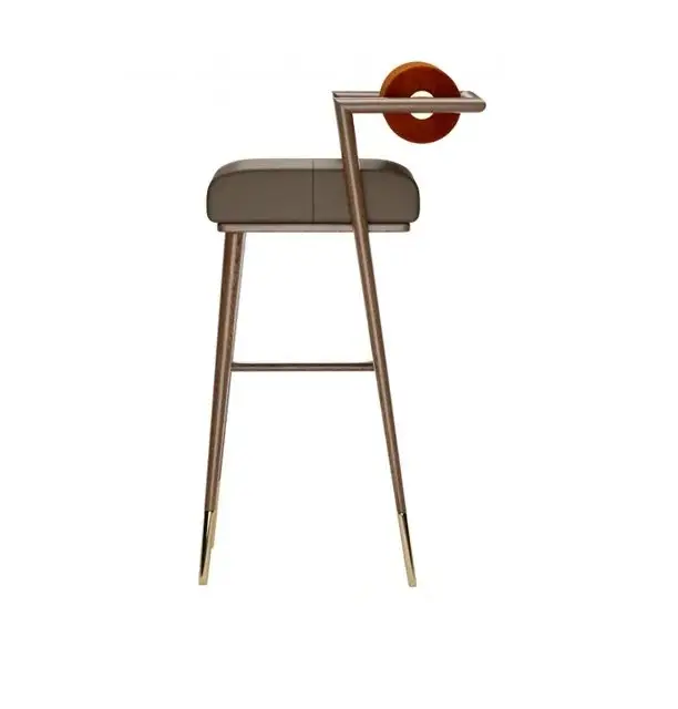 Harbor Sheesham Wood Bar Chair | Bar Stool | Cafe Designer Chair - Image 5