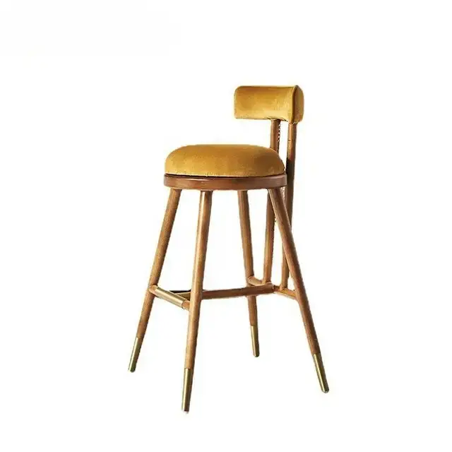 Himba Sheesham Wood Cane Bar Chair | Bar Stool | Cafe Designer Chair - Image 3