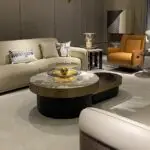 Nomad Modern White Luxurious Velvet leather Sofa: Elegant 5-Seater Living Room Set - Image 7