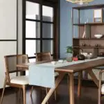Shogun Sheesham wood Dining Table and Chair Set: Minimalist Elegance with Natural and Walnut Finishes | Cafe Designer Dining Set - 1+6 Chairs