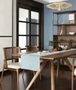 Shogun Sheesham wood Dining Table and Chair Set: Minimalist Elegance with Natural and Walnut Finishes | Cafe Designer Dining Set - 1+6 Chairs