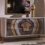 Alexander Stainless steel legs Bar Cabinet