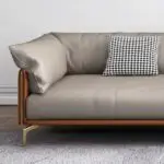 Chile Sofa Set for Living Room | 5 Seater Sofa, Sofa Set - Napper (PU leather, Omega Brown and Grey) - Image 3