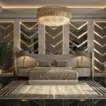 Chorus Premium Velvet Upholstered Bed and pair of bedside tables for villa - Image 6