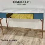 Luxury french classic style Living room console table Marble Metal base entry table