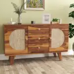 RattanShees Contemporary Bar and Cabinet Unit