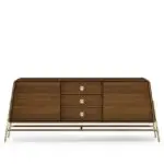 Wood story Bar Unit sheesham wood sideboard cabinet with Stainless Steel Base - Image 4