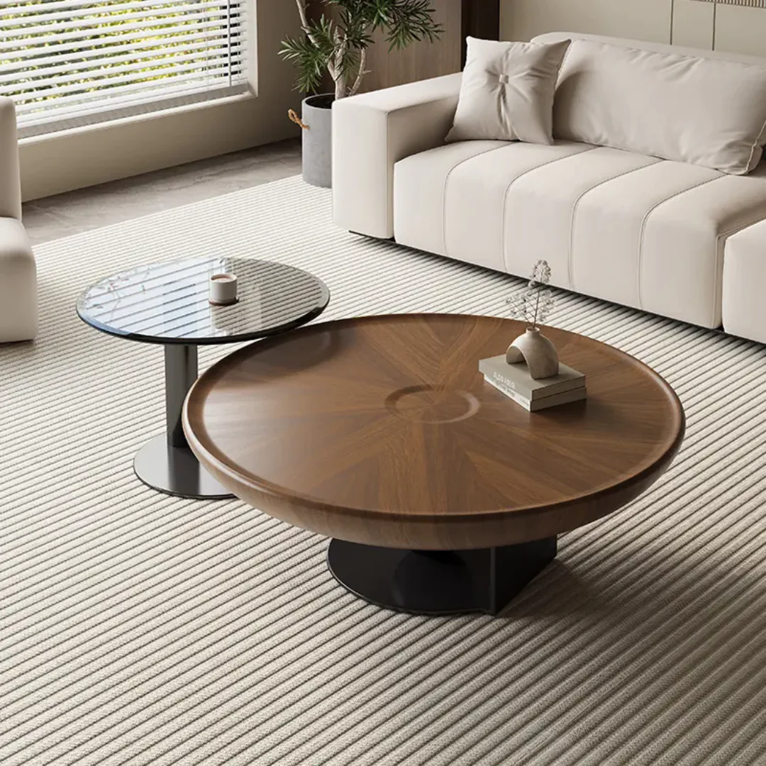 Malcolm Coffee Table in Mild Steel Black With Italian Veneere Top - Image 5