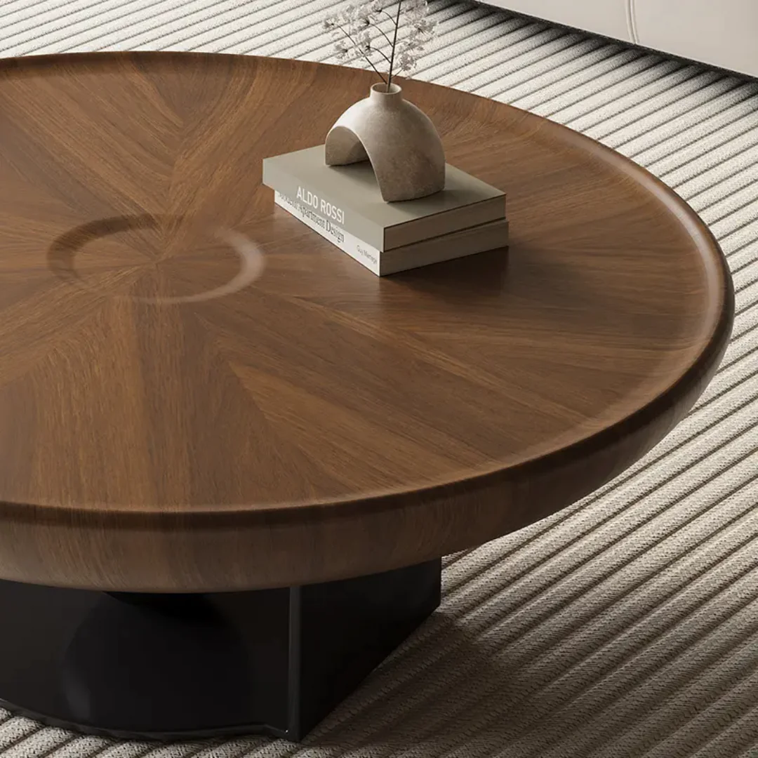 Malcolm Coffee Table in Mild Steel Black With Italian Veneere Top - Image 6