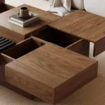Palisades Square Contemporary Wooden Coffee Table - Image 6