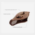 Michigan Leaf Coffee Table with Wooden table top - Image 6