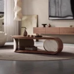 Michigan Leaf Coffee Table with Wooden table top - Image 2