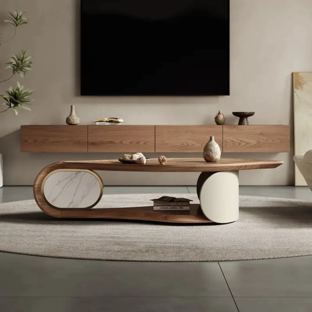 Michigan Leaf Coffee Table with Wooden table top - Image 5