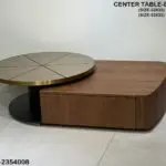 Kusha Rectangle Side Tables with Gold top Coffee Table