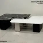 Crosby Calacatta Viola Marble Nesting Coffee Tables – Luxury in Black & White Harmony