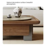 Modern Center Table Luxury Living Room Engineered Wood Base With Italian Veneer Top - Image 3