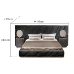 Beauty Italian bed luxury bedroom set furniture master bedroom - Image 7