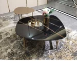 Italian Design light luxury rock gold plate coffee table modern - Image 5