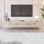 Crator Luxury Off-White Ribbed Front TV Cabinet | Best Seller - Luxurious & Multi-Functional Cabinet for Modern Homes