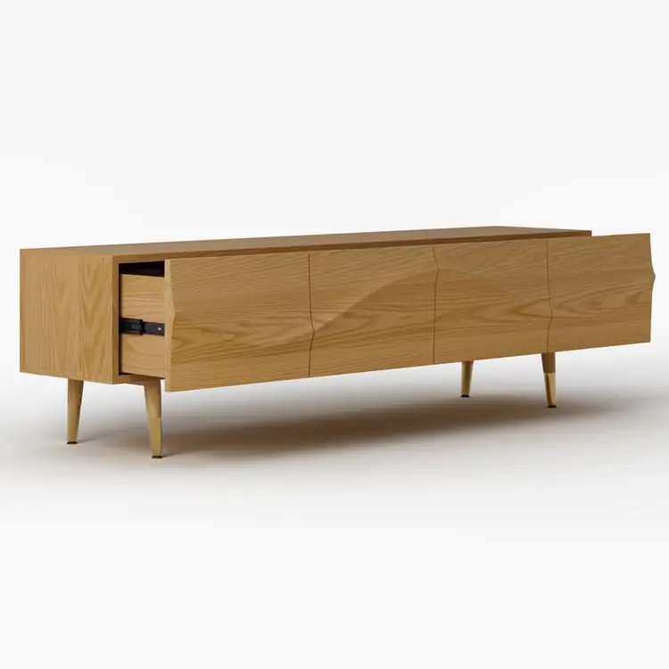 Unami Minimalist Design Sideboard Bar Cabinet | Mild Steel base Storage Cabinet - Image 5