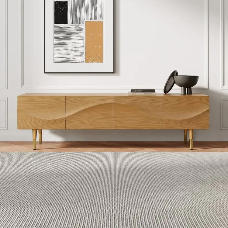 Unami Minimalist Design Sideboard Bar Cabinet | Mild Steel base Storage Cabinet - Image 10