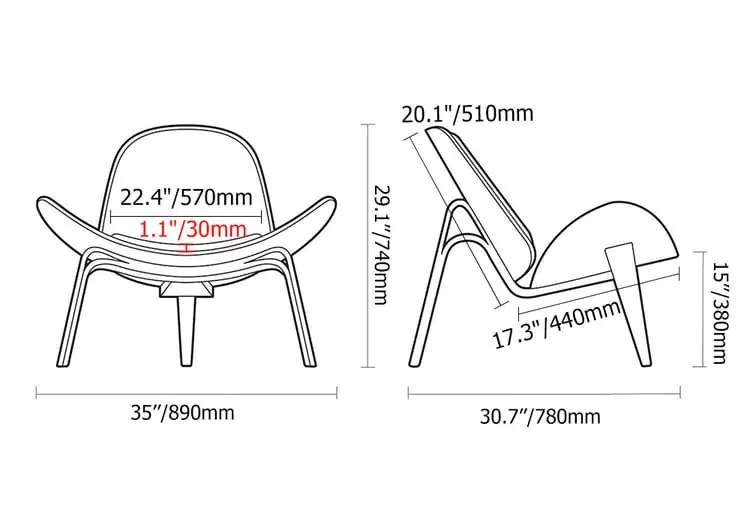Finesta Minimalist Club Accent Chair - Image 12