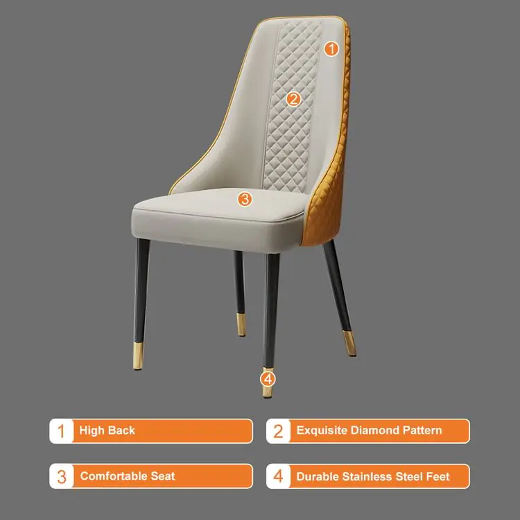 Dining room furniture series Modern design Italian style dining room chair - Image 16