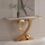 Buzz Gold Frame Marble Top Console Table - Image 2