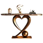 Buzz Gold Frame Marble Top Console Table - Image 5