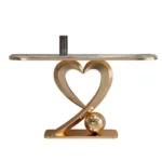 Buzz Gold Frame Marble Top Console Table - Image 3