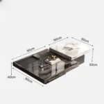 Norman Nordic Walnut White Coffee Table - Image 3