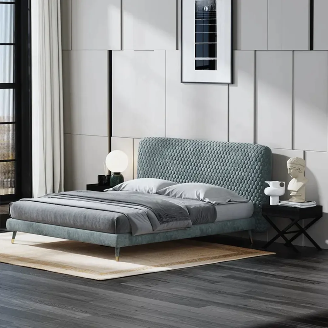 TrueEarth Upholstered Bed Low Profile Bed with Headboard Diwan Type storage - Image 2