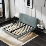 TrueEarth Upholstered Bed Low Profile Bed with Headboard Diwan Type storage - Image 6