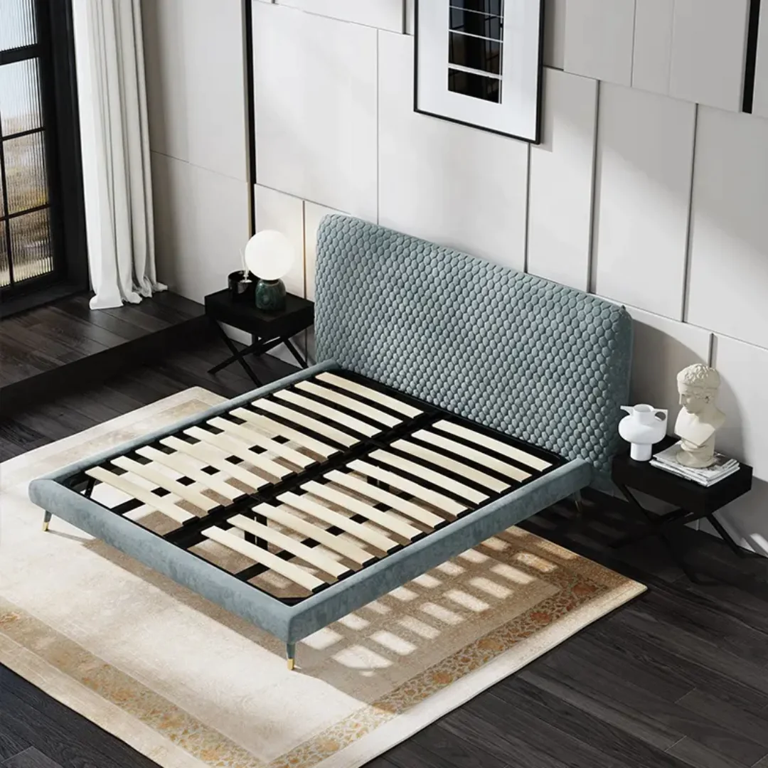 TrueEarth Upholstered Bed Low Profile Bed with Headboard Diwan Type storage - Image 6