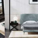 TrueEarth Upholstered Bed Low Profile Bed with Headboard Diwan Type storage - Image 3