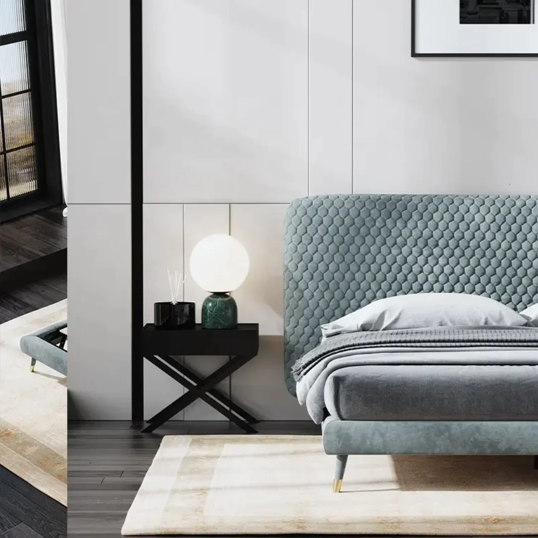 TrueEarth Upholstered Bed Low Profile Bed with Headboard Diwan Type storage - Image 3