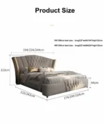 LuxeDream Bed Modern Design Luxury Bedroom Italian Bed King Size with Hydraulic - Image 5