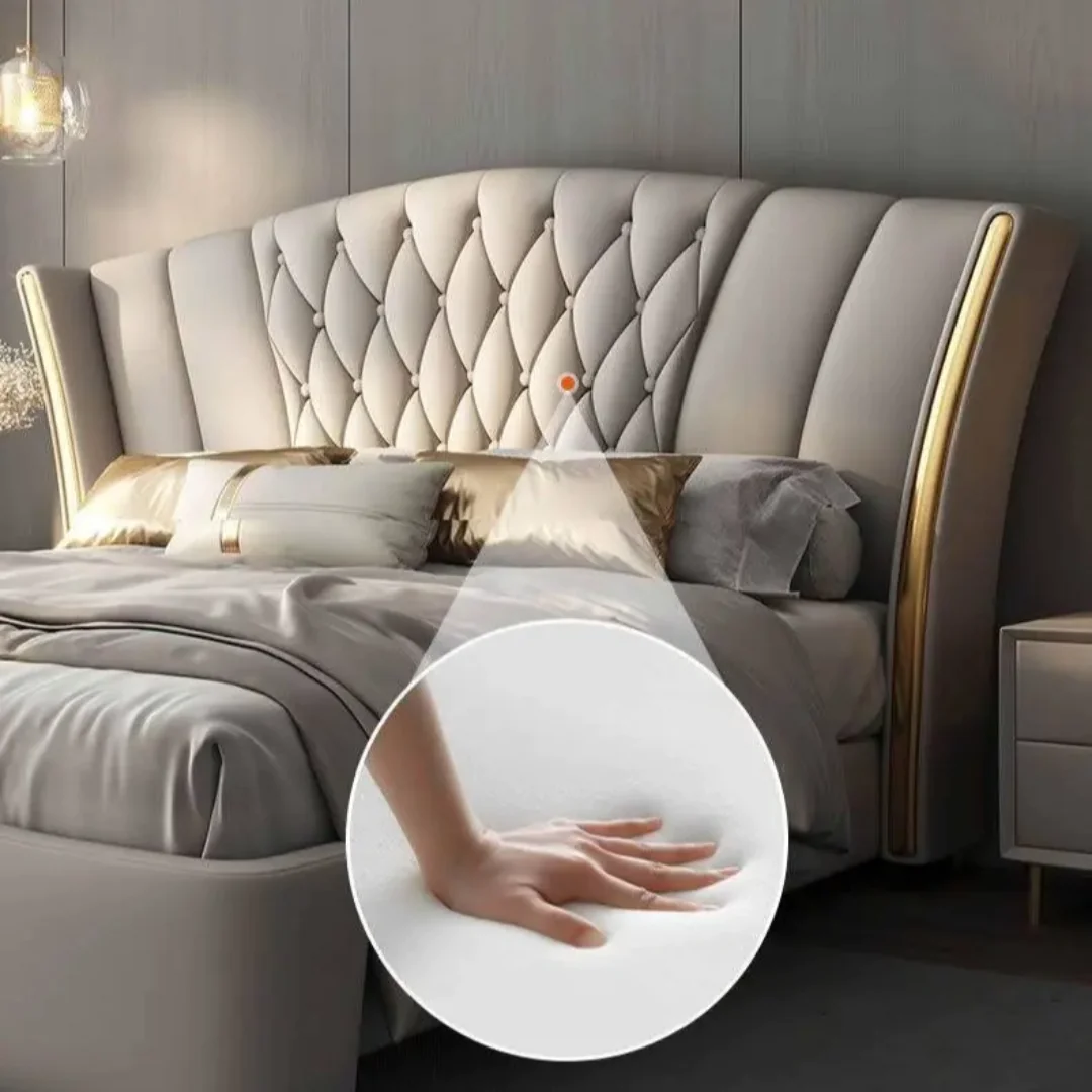 LuxeDream Bed Modern Design Luxury Bedroom Italian Bed King Size with Hydraulic - Image 6