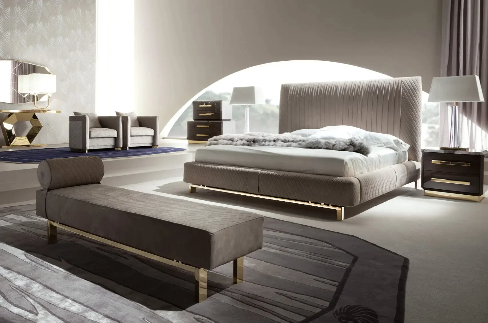 Sattya Bed Comfortable King Size Modern Upholstered Bed - Image 3