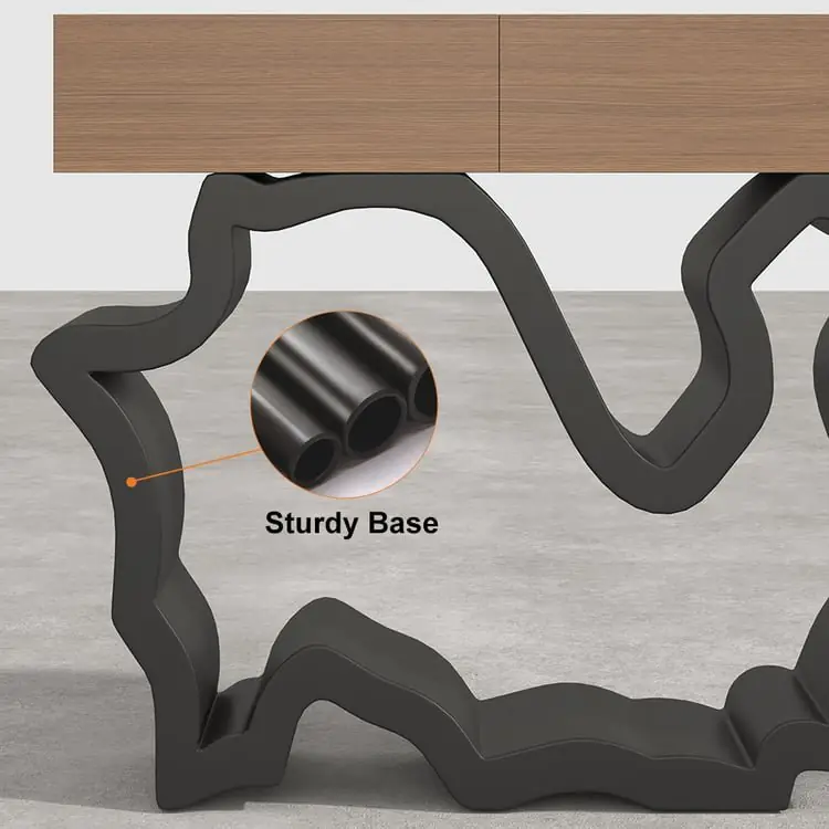 Razzmatazz Entry Table Foyer Hallway Table Italy Sitting Room Veneer Mild Steel Base Console Table - Image 13