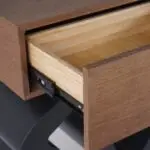 Razzmatazz Entry Table Foyer Hallway Table Italy Sitting Room Veneer Mild Steel Base Console Table - Image 6