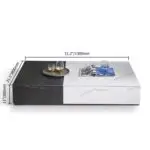 Italian modern style elegant luxury creative rock slab marble white coffee table - Image 7