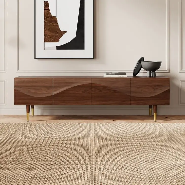 Miyagi Minimalist Design Sideboard Round Bar Cabinet Mild Steel base Storage cabinet - Image 1