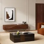 Miyagi Minimalist Design Sideboard Round Bar Cabinet Mild Steel base Storage cabinet - Image 2